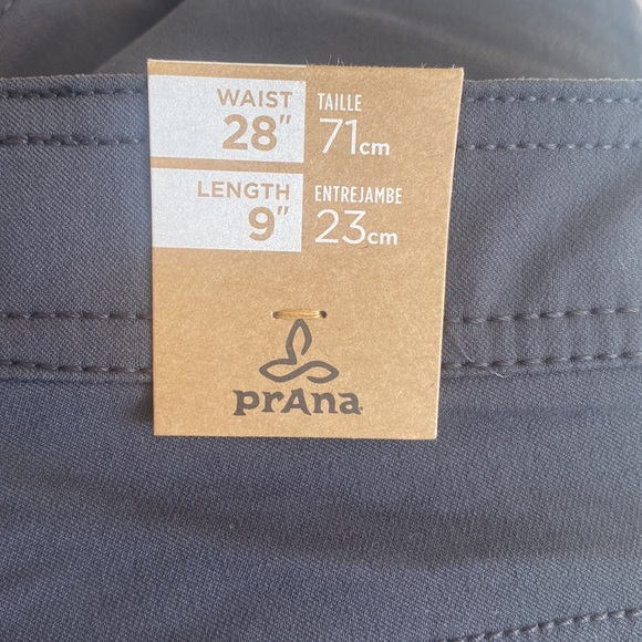 (A53) PRANA Men's Brion 9" Shorts in Charcoal, Size 28, NWT - Picture 9 of 13